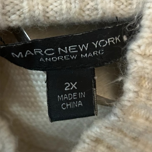 Marc New York Beige Cable Knit Turtleneck Sweater - Picture 8 of 8